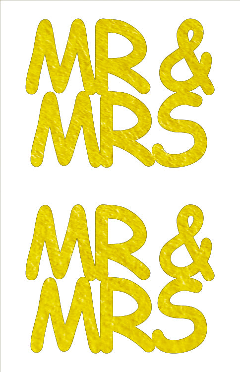 Custom-Buzz Word - MR & MRS Yellow Paper