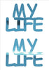 Custom-Buzz Word - MY LIFE Blue Sky