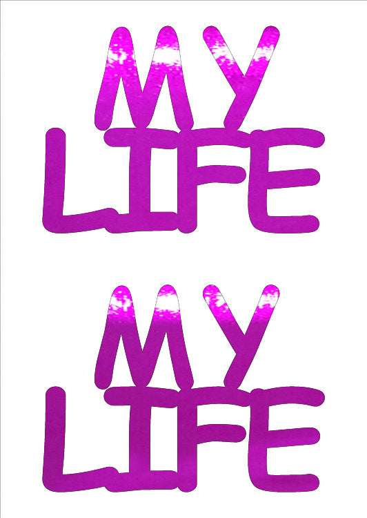 Custom-Buzz Word - MY LIFE Fuchsia