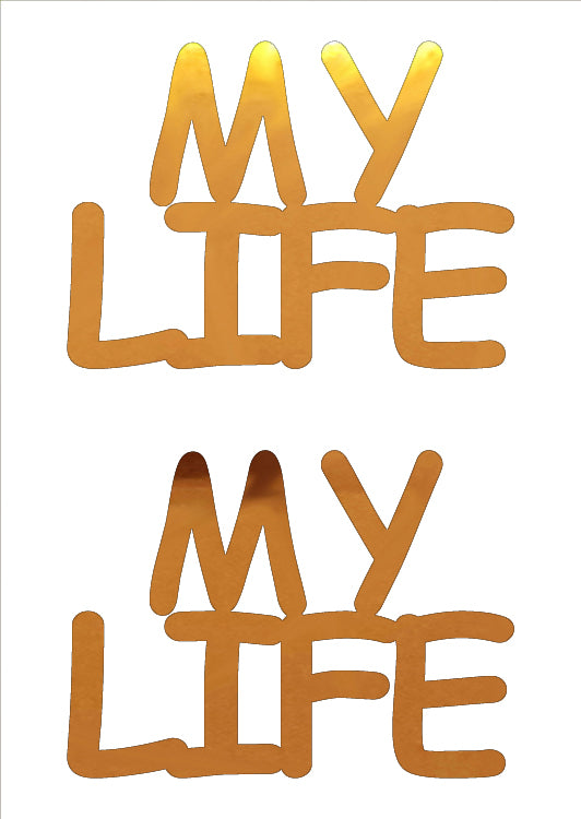 Custom-Buzz Word - MY LIFE Orange