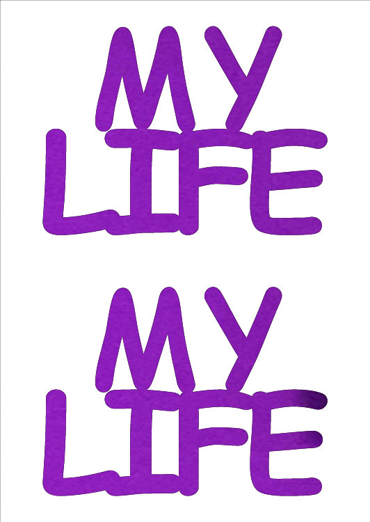 Custom-Buzz Word - MY LIFE Purple