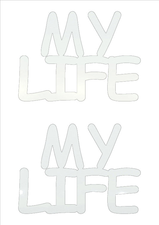 Custom-Buzz Word - MY LIFE White