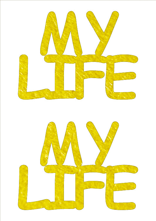 Custom-Buzz Word - MY LIFE Yellow Paper