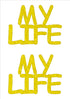 Custom-Buzz Word - MY LIFE Yellow Paper