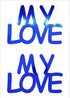 Custom-Buzz Word - MY LOVE Blue Royal