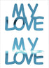 Custom-Buzz Word - MY LOVE Blue Sky