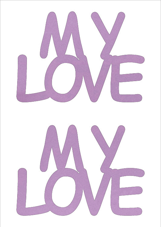 Custom-Buzz Word - MY LOVE Pink