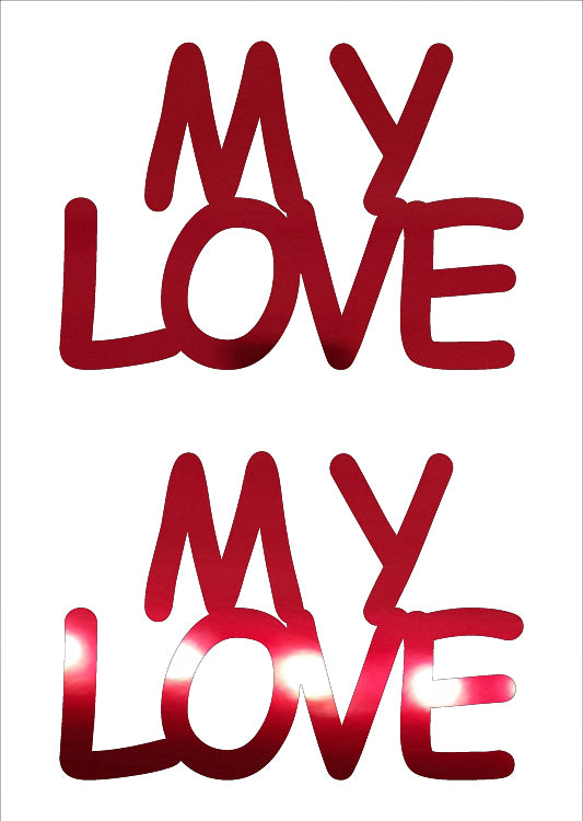 Custom-Buzz Word - MY LOVE Red