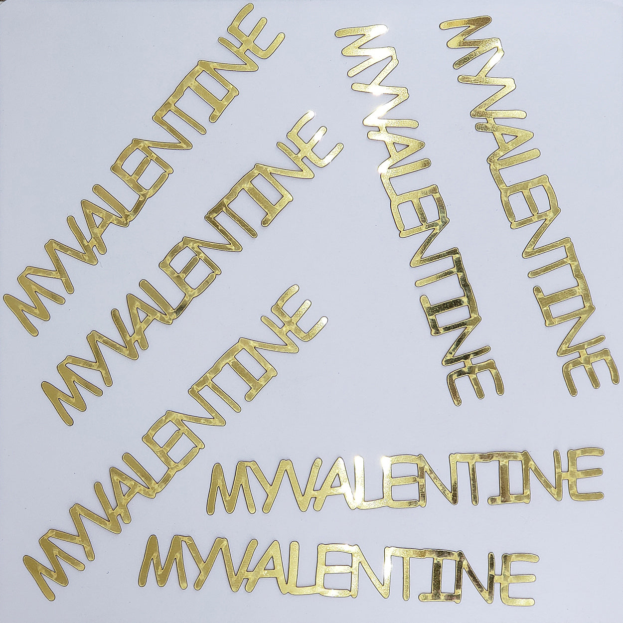 Custom-Buzz Word - MY VALENTINE Gold