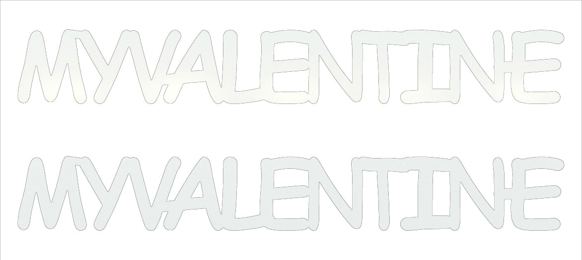 Custom-Buzz Word - MY VALENTINE White