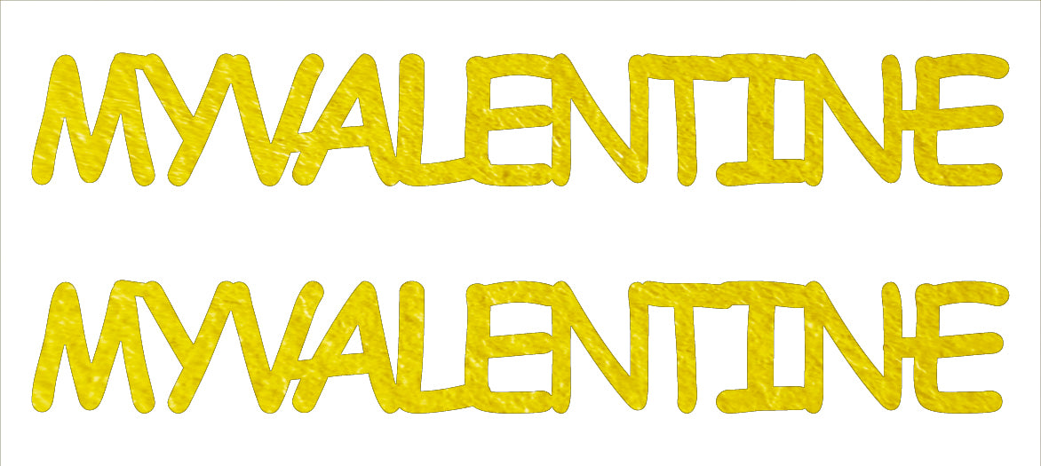 Custom-Buzz Word - MY VALENTINE Yellow Paper