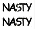 Custom-Buzz Word - NASTY Black