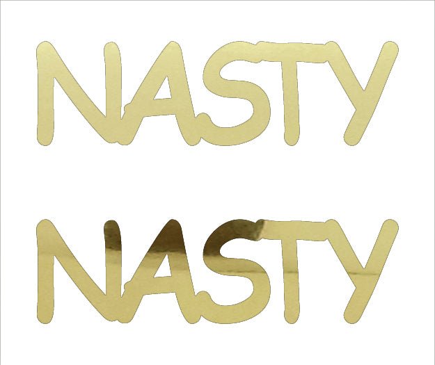 Custom-Buzz Word - NASTY Gold