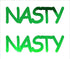 Custom-Buzz Word - NASTY Green