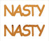 Custom-Buzz Word - NASTY Orange