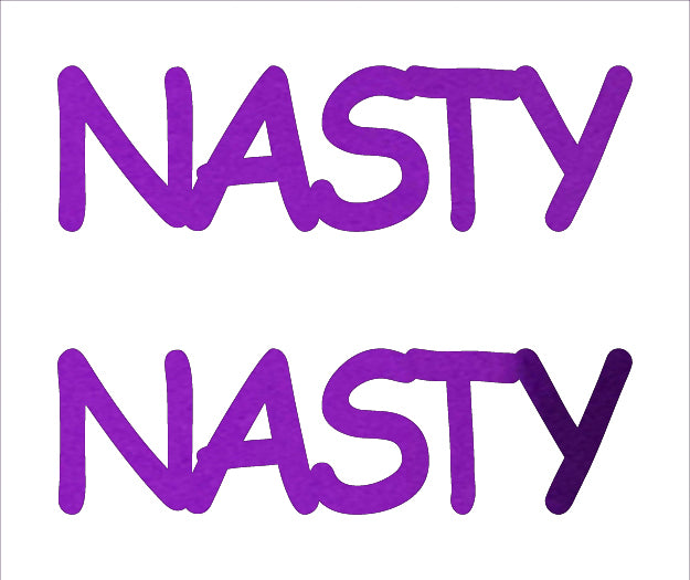 Custom-Buzz Word - NASTY Purple