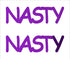 Custom-Buzz Word - NASTY Purple