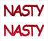 Custom-Buzz Word - NASTY Red