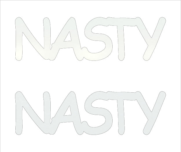 Custom-Buzz Word - NASTY White