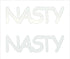 Custom-Buzz Word - NASTY White