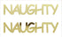 Custom-Buzz Word - NAUGHTY Gold