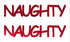 Custom-Buzz Word - NAUGHTY Red