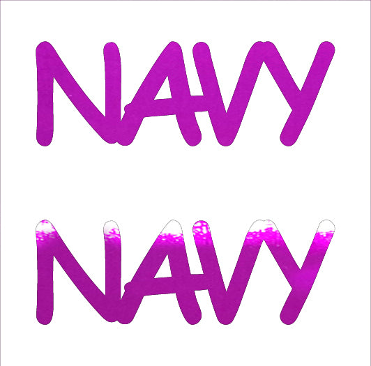 Custom-Buzz Word - NAVY Fuchsia