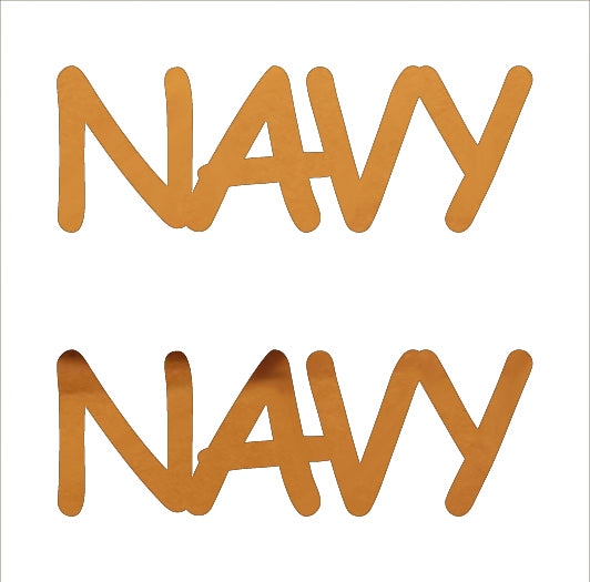 Custom-Buzz Word - NAVY Orange