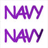 Custom-Buzz Word - NAVY Purple