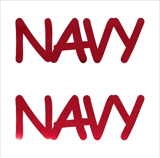 Custom-Buzz Word - NAVY Red