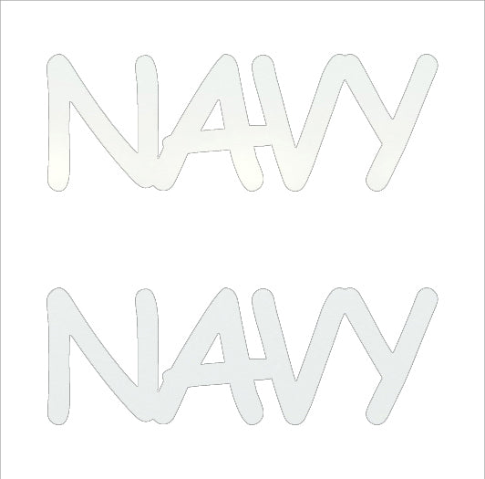 Custom-Buzz Word - NAVY White