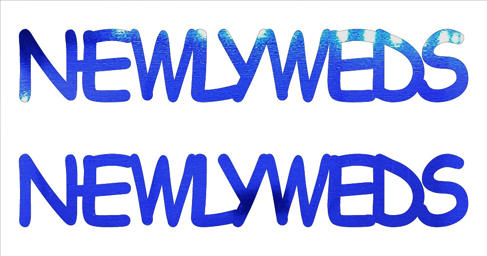 Custom-Buzz Word - NEWLYWEDS Blue Royal