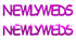 Custom-Buzz Word - NEWLYWEDS Fuchsia