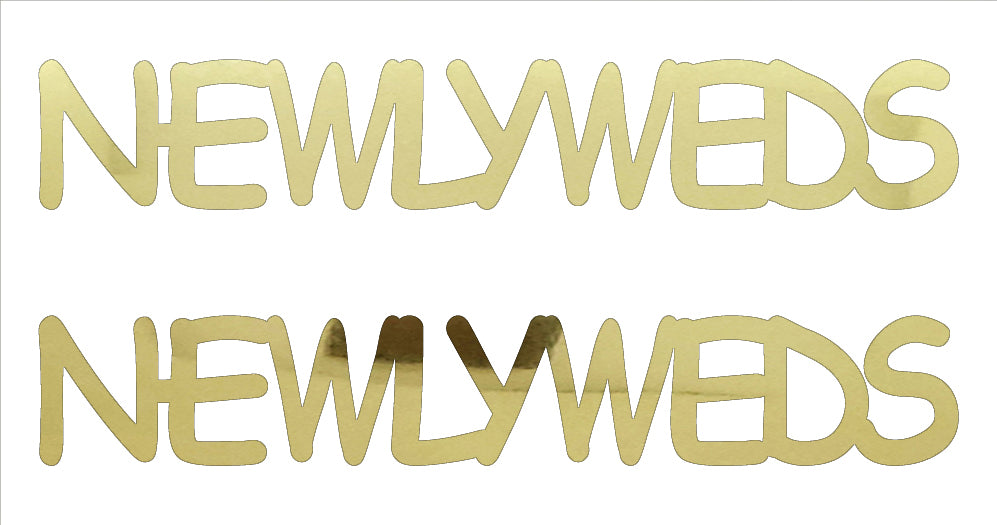 Custom-Buzz Word - NEWLYWEDS Gold