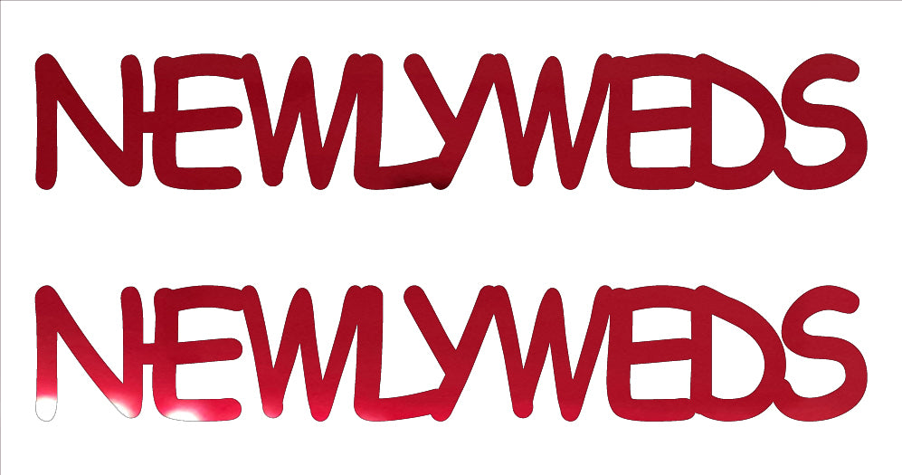 Custom-Buzz Word - NEWLYWEDS Red