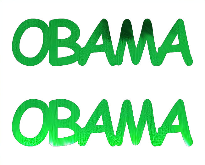 Custom-Buzz Word - OBAMA Green