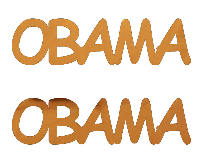 Custom-Buzz Word - OBAMA Orange