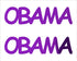 Custom-Buzz Word - OBAMA Purple