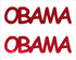 Custom-Buzz Word - OBAMA Red