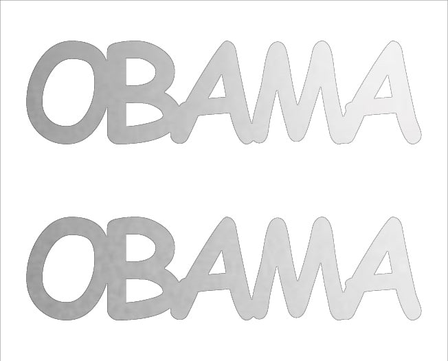 Custom-Buzz Word - OBAMA Silver