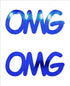 Custom-Buzz Word - OMG Blue Royal