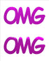 Custom-Buzz Word - OMG Fuchsia