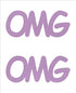 Custom-Buzz Word - OMG Pink