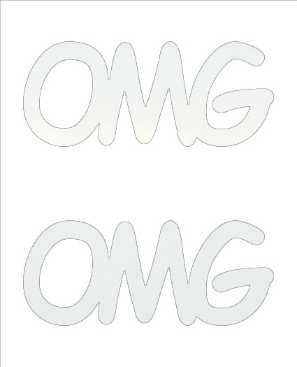 Custom-Buzz Word - OMG White