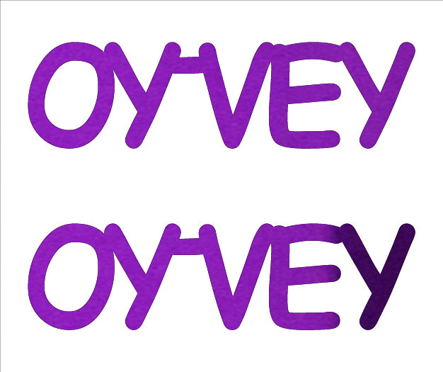 Custom-Buzz Word - OY VEY Purple