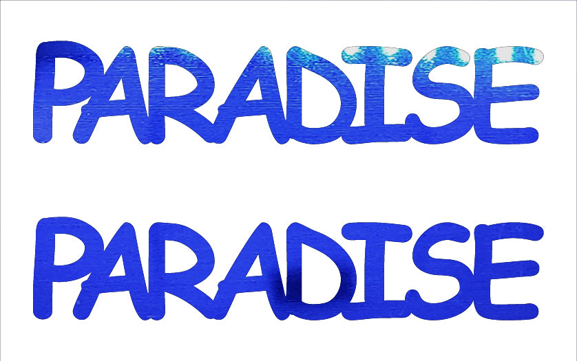 Custom-Buzz Word - PARADISE Blue Royal