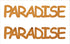 Custom-Buzz Word - PARADISE Orange