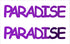 Custom-Buzz Word - PARADISE Purple