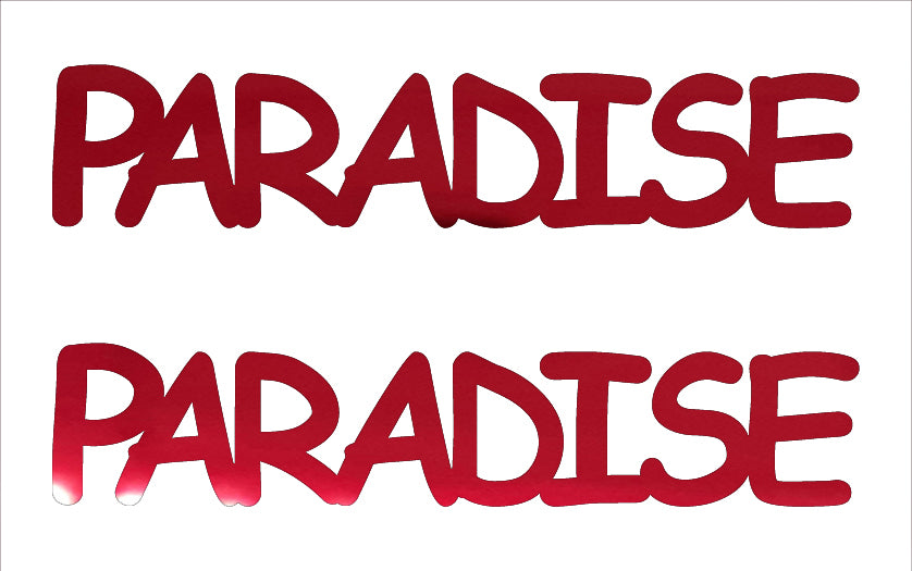 Custom-Buzz Word - PARADISE Red