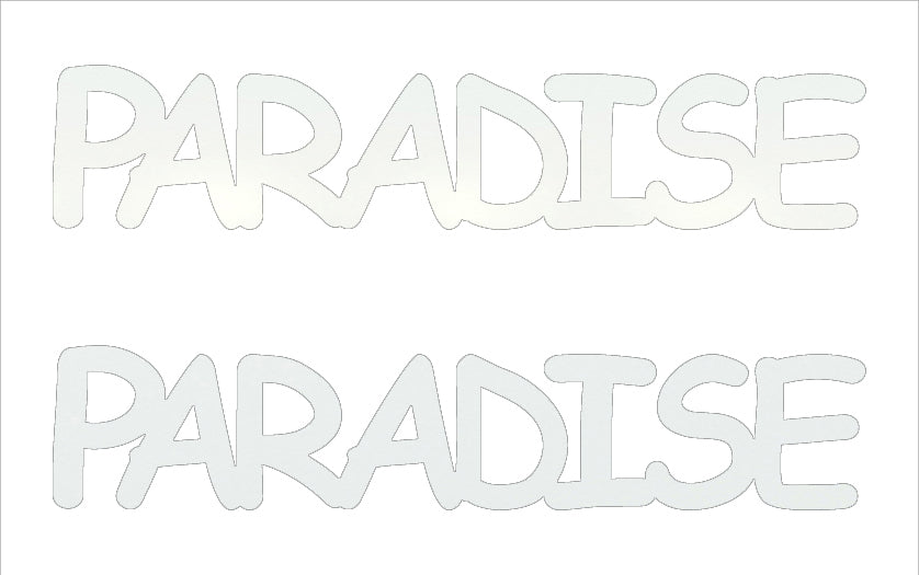 Custom-Buzz Word - PARADISE White